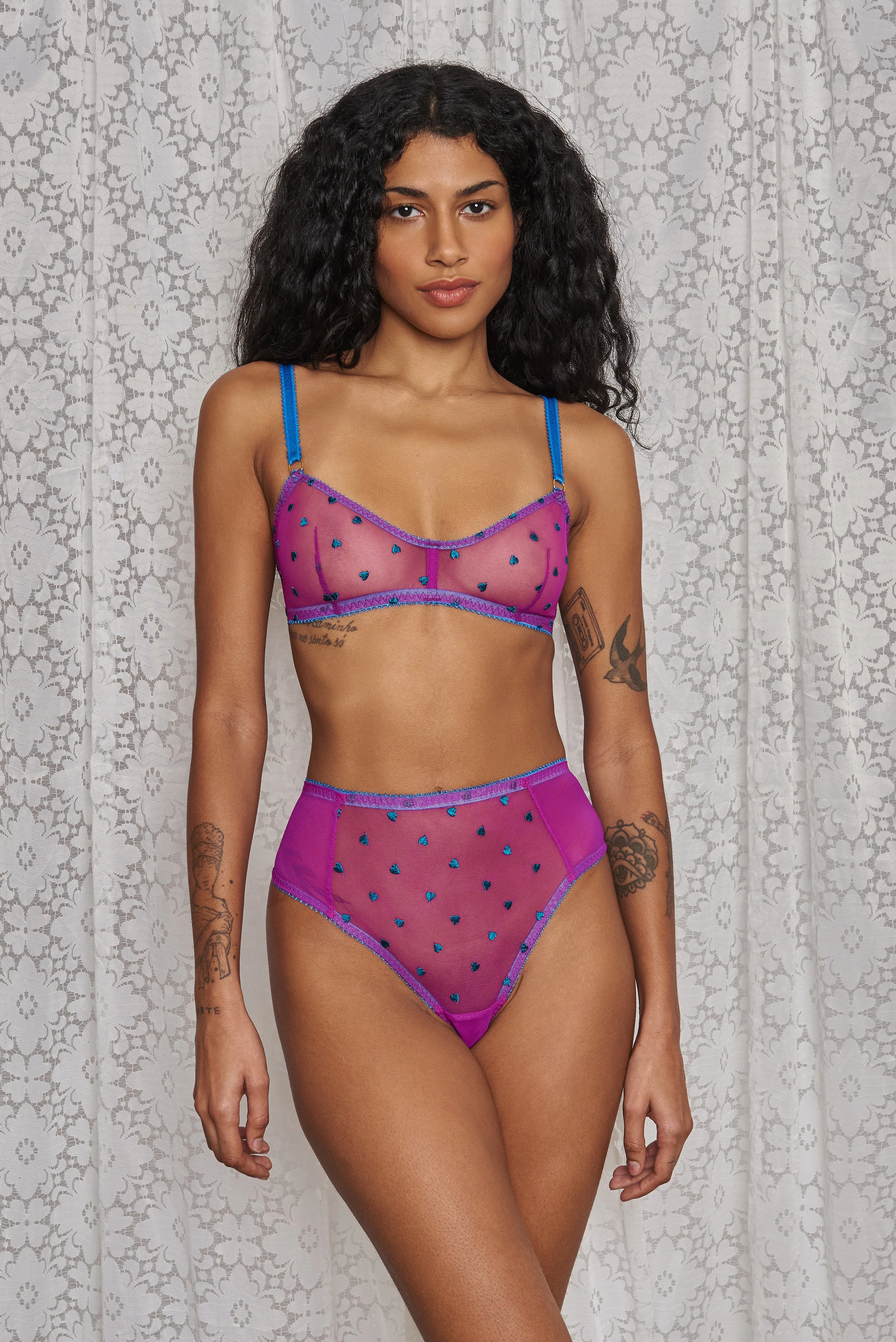 Mabel Heart Embroidery High Waist Knicker - Image 3